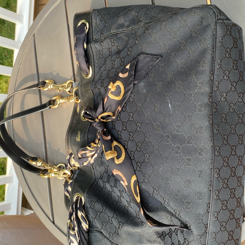 Gucci large fabric tote
